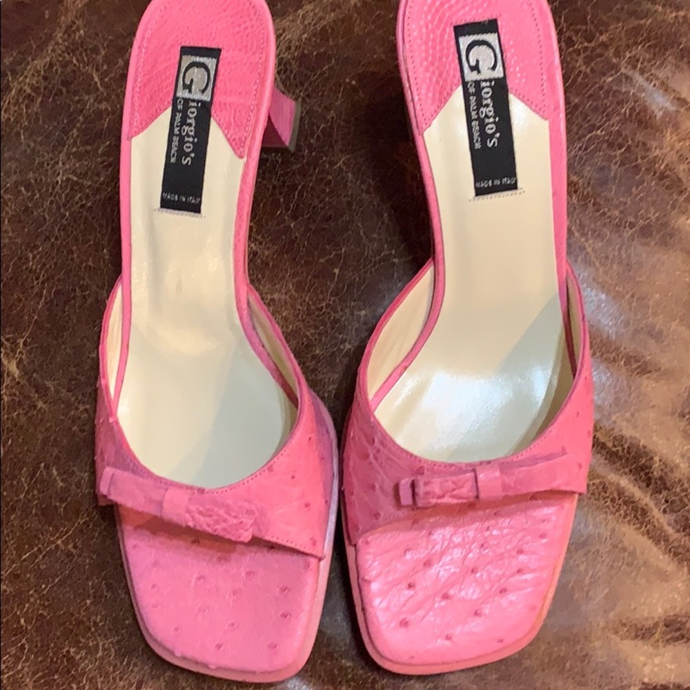 Genuine ostrich made in Italy sandals